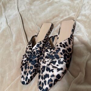 14TH AND UNION Pearson Leopard Print Mules 8.5